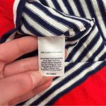 Sail To Sable  Navy Red Striped Long Sleeve Knit Cotton Blend Mini Dress Size L Photo 3