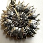 Silver tone you are my sunshine flower pendant necklace Photo 9