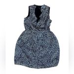 AB Studio Black and White Cinched Waist Mini Dress Photo 1