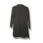 Cielo Women's Black Soft Knit Long Line Ribbed Open Front Sweater w/ Pockets sz Size M Photo 3