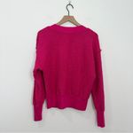 Anthropologie  T.La Zuri Pink Long Sleeve V-Neck Sweatshirt Size Small Photo 2