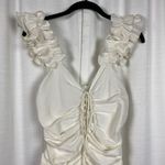 ZARA Blogger Favorite Off White Ruched Front Mini Dress Sz.S NWT Photo 7