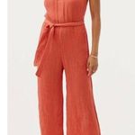 Bella Dahl Smocked back Cami jumpsuit in Papya red Photo 0
