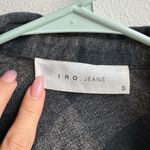 IRO  Jeans Gray Plaid Donella Raw Hem Grunge Emo Goth 100% Cotton Size small Photo 3