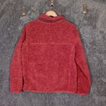 L.L. Bean Rust Pullover Fleece Vintage 4 Snap Button Closure Womens Large Photo 3