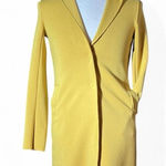 Carolina Belle Montreal Yellow Long Sleeve Button Front Blazer Jacket Preppy Size XS Photo 0