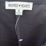 Inspired Hearts Black Mini Dress with White Stripes size juniors medium NEW Photo 2