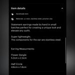 Urban Outfitters Lilac Checker Statement Earrings Photo 3