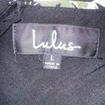 Lulu’s Go Fleur a Twirl Black Floral Print Handkerchief Midi Dress Size Large Black Photo 5