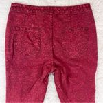 Anthropologie // PILCRO Red Flocked High-Rise Skinny Denim Legging 32 Photo 7