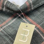 Maurice's 2/$30  Distressed Plaid Long Sleeve Button Up Lightweight Shirt Top 1 Photo 4