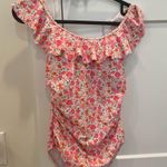 Pink Lily  Floral Ruffle Swimsuit Photo 0