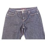 Elle Dark Wash Denim Jeans Size 10 Straight Leg Mid Rise Zip/Button Photo 2