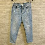 Aritzia Denim Forum Light Wash The Ex Boyfriend Straight Leg Jeans Size 28 Blue Photo 2