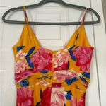 Ronny Kobo Revolve Anika Midi Floral Dress Pineapple Yellow Size XS Photo 7