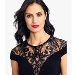 Adrianna Papell Women's Sequin Jersey Black Dress Size 6 Formal Cocktail Photo 3