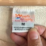 NWT Manta Del Lago Dress Medium Beige Tank Embroidered Boho Casual Photo 3