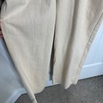 Anthropologie Moon River cream denim belted halter wide leg jumpsuit small chic Photo 5