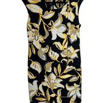 Phase 7 Seven sleeveless sheath dress size 10 Yellow Black floral midi EUC Photo 1
