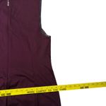 Ralph Lauren Lauren Burgundy Sleeveless Sheath Dress Faux Leather Trim Size L Photo 9