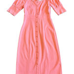 Ivy City Co Lindsay Dress Coral Button Photo 0