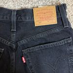 Levi's  501 Black Distressed Jean Shorts Photo 2