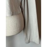 Abercrombie & Fitch  Shirt Women Medium Beige Ribbed Knit Cropped Long Sleeve Tee Photo 7