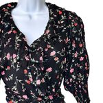 Ganni 38 US M Printed Georgette Floral Wrap ruffle Blouse feminine Photo 7