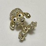 Signed Gerry’s Brooch Pin Gold Tone Big Egged Goofy Poodle Dog Photo 0