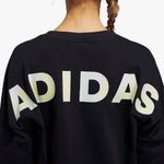 Adidas  Black & Tie Dye Logo Crew Cropped Sweatshirt Photo 1