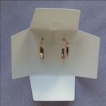 ✨ Diamonique Inside Out Hoop Earrings✨ Gold Photo 5