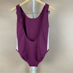 Kappa  222 Banda Auber Bodysuit Maroon Side Stripe Logo 80's Sporty Photo 5