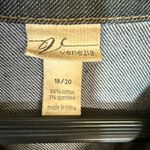 Venezia 18/20 Dark Wash Denim Jacket Jean Trucker Western Buttoned Retro Classic Black Photo 4