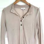 Reiss  Hallie Grandad Top Long Sleeve Henley Blouse Size M Photo 4