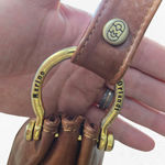 Vintage Cognac Brown Italian Leather Hobo Bag Marino Orlandi Plaid Lined Purse Photo 5