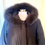 1 Madison  Luxe Long outerwear genuine fox fur hood plus size coat Photo 5