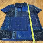 G/FORE Navy Blue Bandana Tech Pique Golf Polo Shirt Size Medium‎ Photo 5