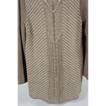 Style & Co  Woman's Large Tunic Sweater Khaki & Cream Long Sleeves Knit Hi-Low Photo 4