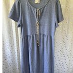 Anthropologie Saturday Sunday Karisa Front Tie Bead Charm Baby Doll Mini Dress M Photo 2