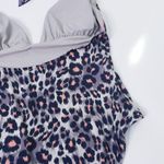 Zingara Cheetah Print Halter One Piece Swimsuit Black Size M Photo 7