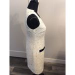Karl Lagerfeld  Paris Tweed Shift Mini Dress 2 Faux Front Pocket and Necklace EUC Photo 4