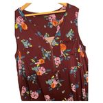 Torrid Shirt Dress Womens 2 Floral Mini Challis Zip Front V Neck Pocket Burgundy Photo 4