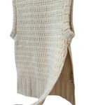 Mirth Chunky Knit Sleeveless Sweater Vest Baby Alpaca‎ Snow Ivory Small Photo 9