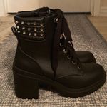 NWT Studded Moto Boots Black Size 6 Photo 2