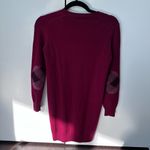 Burberry Women’s Check Elbow Detail Merino Wool Sweater Dress in Burgundy XS Photo 1