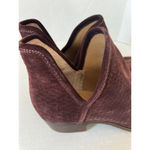 Lucky Brand  Ankle Booties Womens 7 Baley Maroon Suede Leather Perforated Boots Photo 3