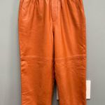 Genuine Sheepskin Leather Pull On Pants in Caramel XS Brown Photo 1