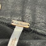 Free People  Faux Leather Ankle Zip Leggings Pull On Black Pants Size Small EUC Photo 5
