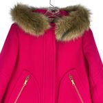 J.Crew Italian Stadium Cloth Wool Chateau Parka Coat Hot Pink Size 6 Photo 5