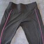 PINK - Victoria's Secret Victoria's Secret PINK Ultimate Black Mesh Leggings XS High‎ Rise Hot Pink Logo Photo 4